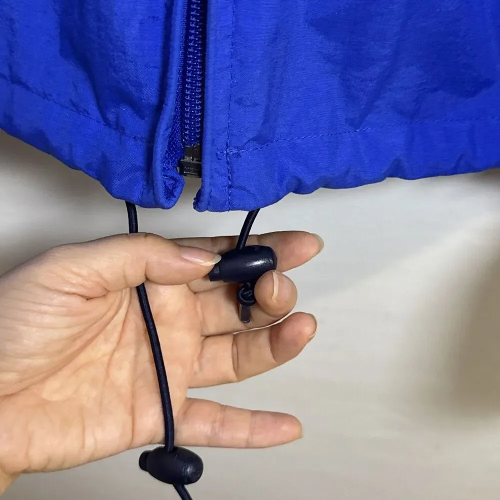 L.L. Bean Men's Rain Jacket Sz Large Blue Full Zip Vintage Windbreaker Outdoors